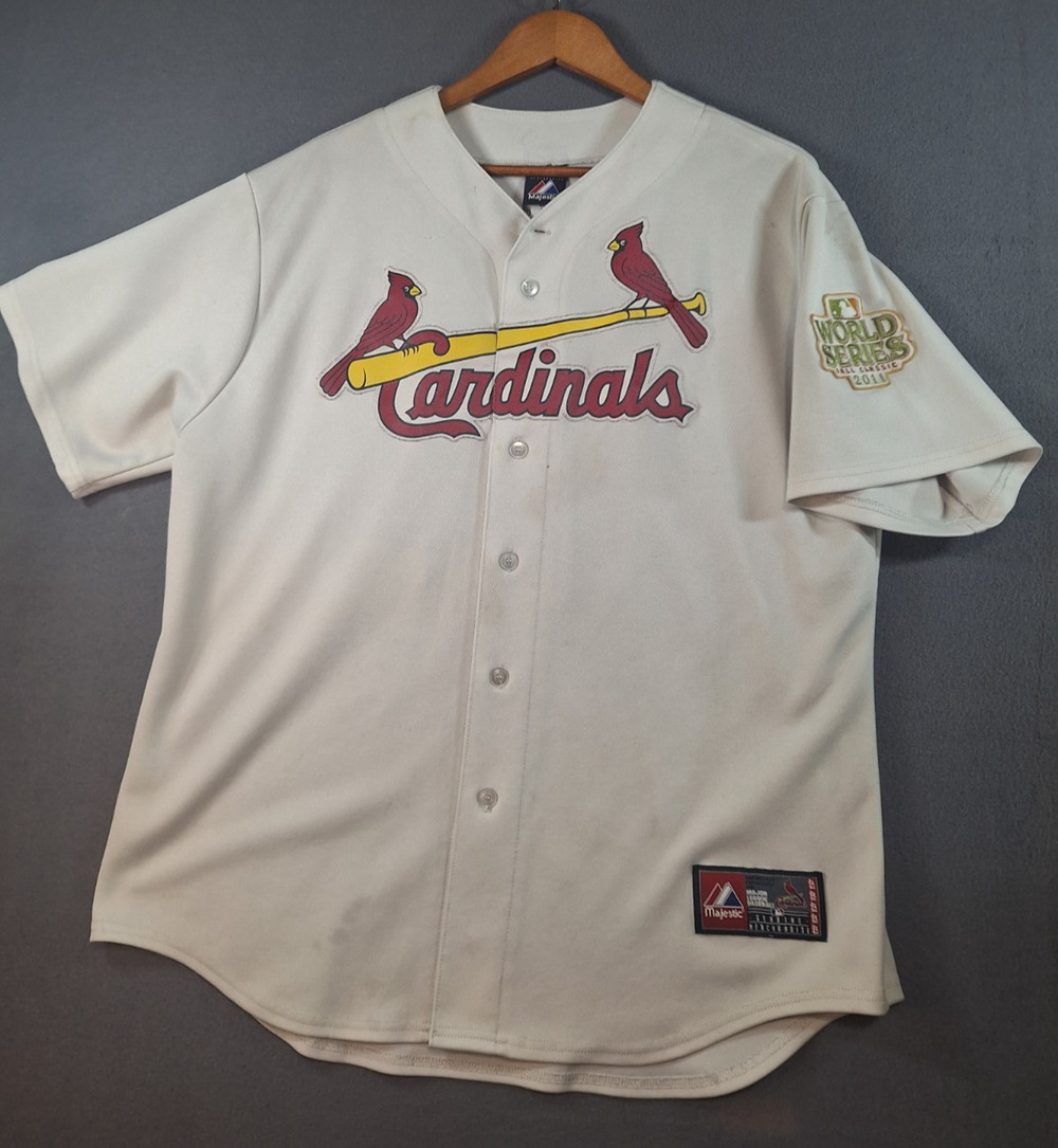 Majestic St. Louis Cardinals Lance Berkman Jersey Mens XL White MLB Baseball